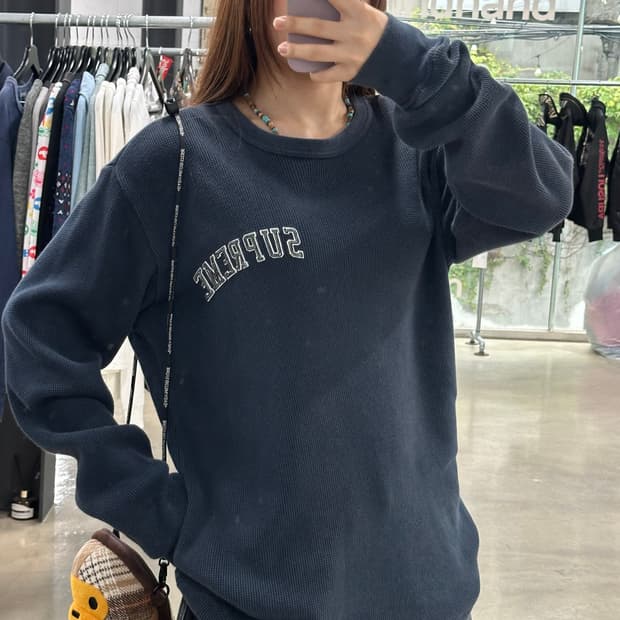 슈프림 17fw 와플 스웨터 긴팔티셔츠