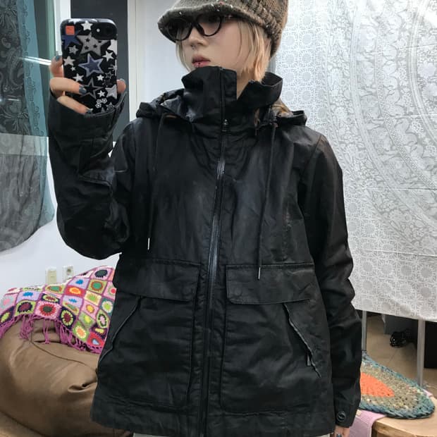 콜롬비아 옴니쉴드 체크 후드 바람막이 