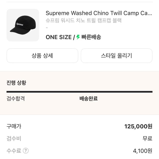 슈프림 치노 캠프캡