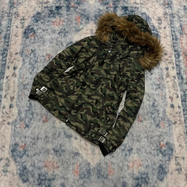 Maison gilfy y2k military fur jacket