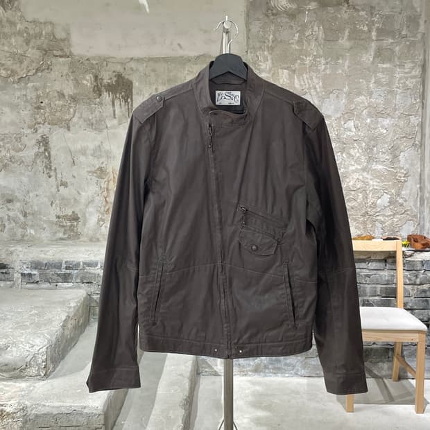 리바이스 레드탭 올리브 바이커 왁스 자켓