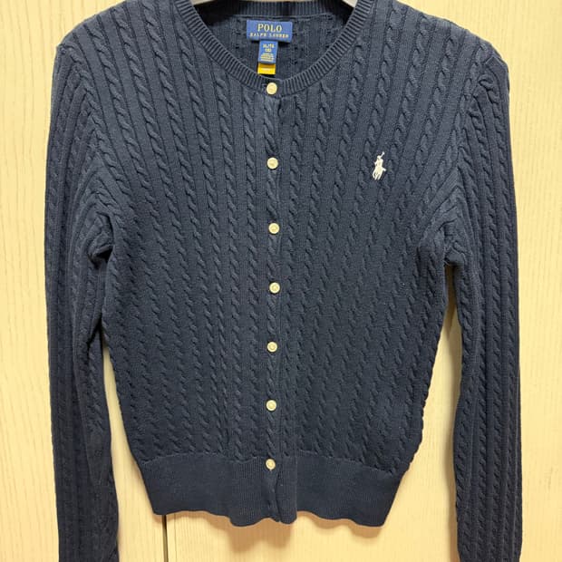 폴로 랄프로렌 꽈배기 가디건 남색