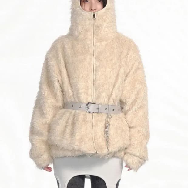 구매) 세릭 SHEARING BALACLAVA ZIP UP-BEIGE