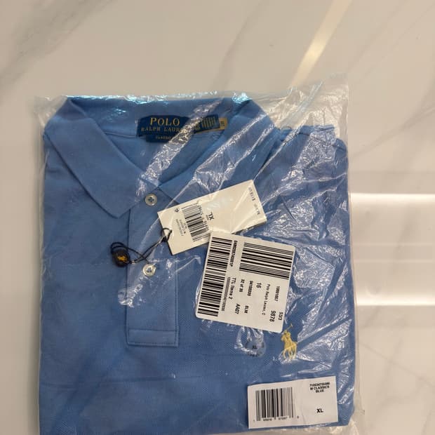 [XL] 폴로랄프로렌 클래식핏 메쉬 폴로 셔츠 브리스톨블루