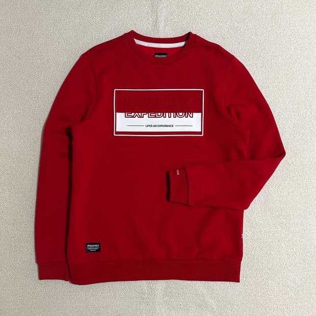 디스커버리 익스페디션 기모 박스엠보 맨투맨