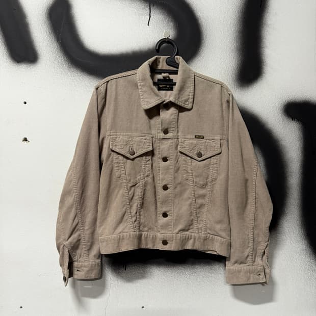 랭글러 원포인트 코듀로이 골덴 크롭 트러커 자켓