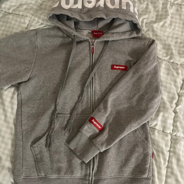 슈프림 빅로고 후드집업 S