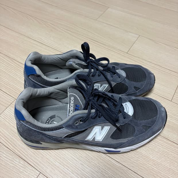 뉴발991 그레이 블루 남성 스니커즈