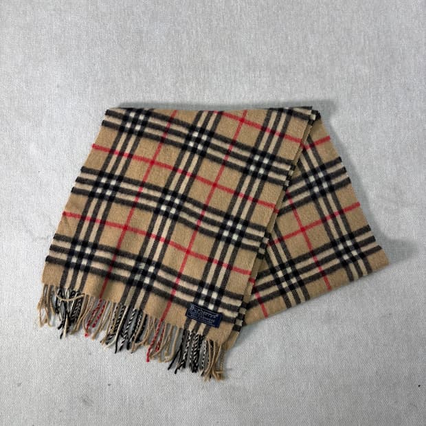 버버리 노바체크 캐시미어 베이지 머플러