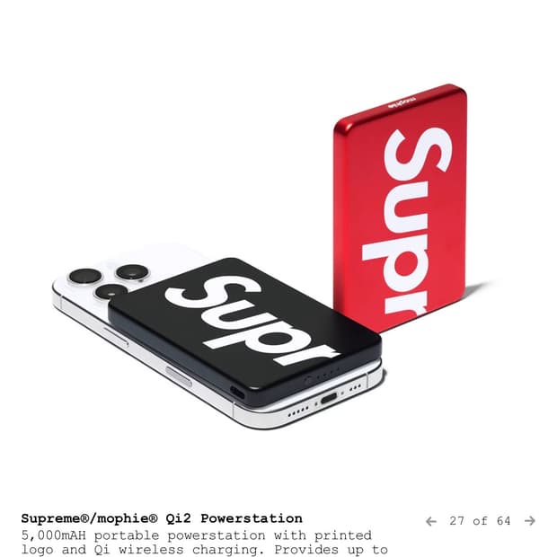 슈프림 모피 Qi2 파워스테이션 블랙