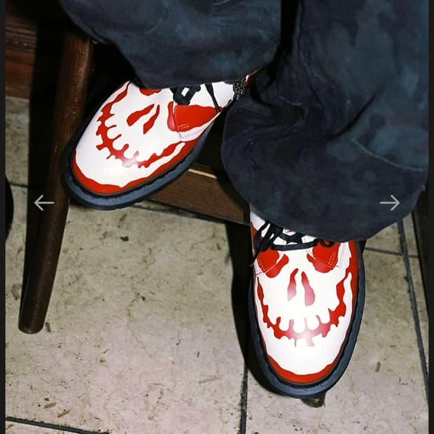 슈프림 닥터마틴 1461 스컬페이스 사이즈 270