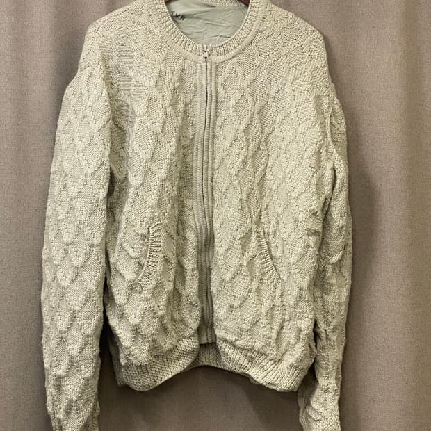 빈티지 헤비 니트 집업