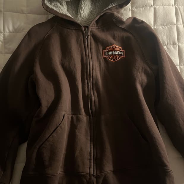 할리데이비슨 후드집업 양털기모