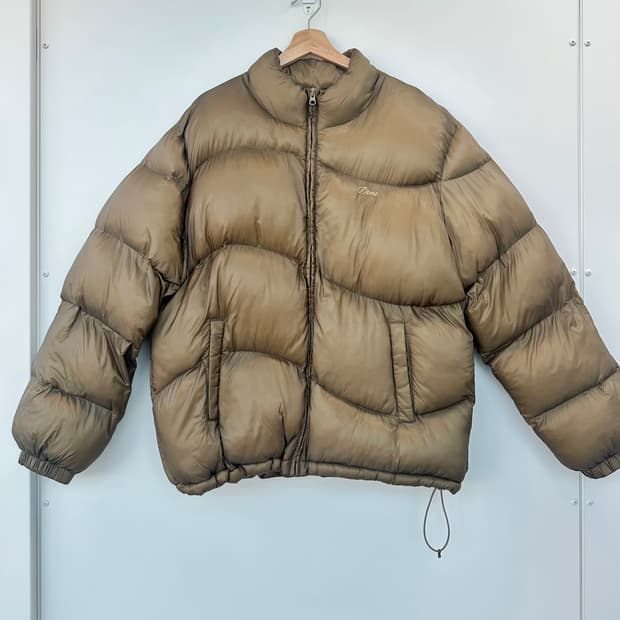 Dime 클래식 립스탑 패딩 재킷 골드 (L, 새상품)