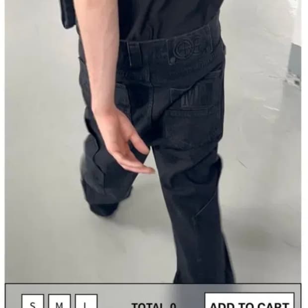 플라스틱프로덕트 CALF POCKET PANTS 블랙 판매합니다