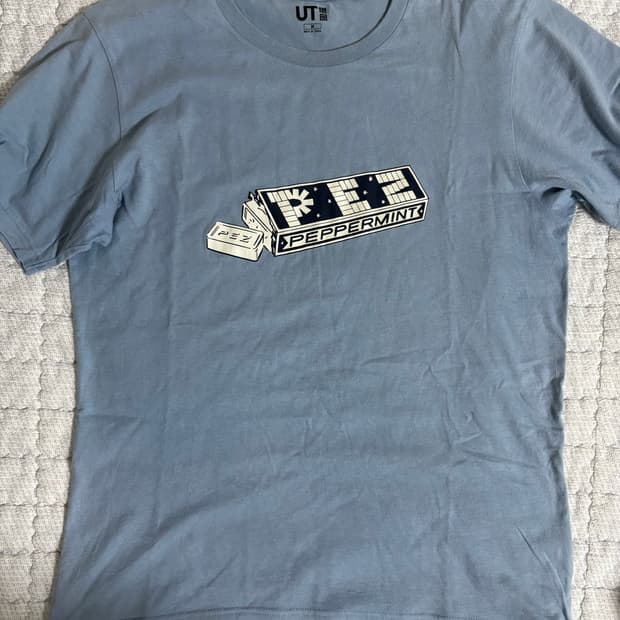 유니클로 페즈(PEZ) 페퍼민트 그래픽 반팔 티셔츠