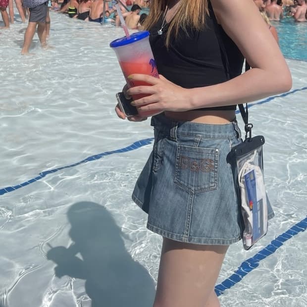 돌체앤가바나 데님 마이크로 미니 스커트