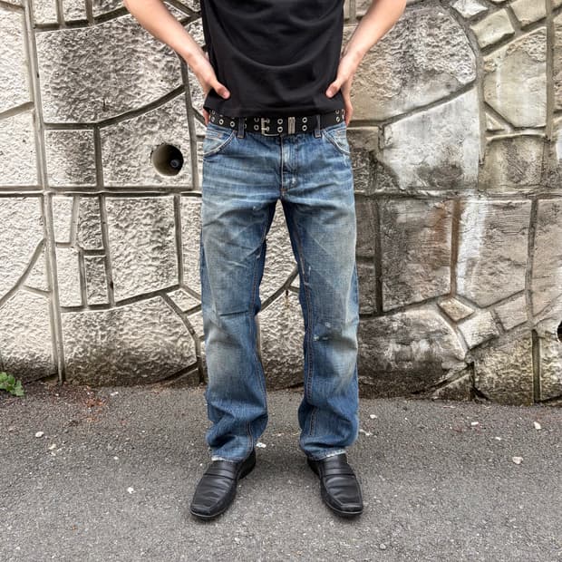 돌체앤가바나 00s 아카이브 16라인 레귤러 스트레이트 데님