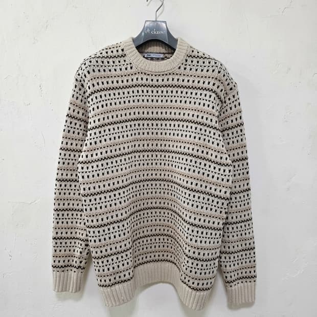 ZARA 패턴 니트 M