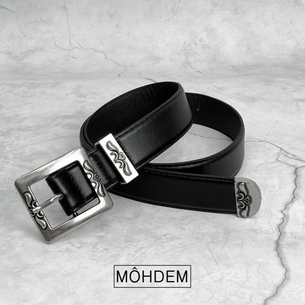 [Unisex] 스퀘어 웨스턴 가죽 벨트