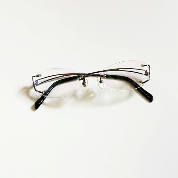 KENZIA 무테 오벌 메탈 프레임 빈티지 안경