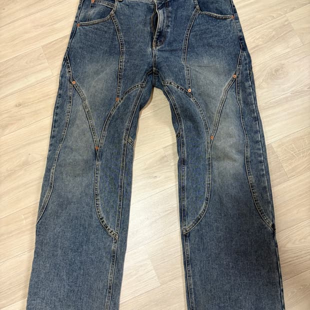 앤더슨벨 브릭 커브 판넬 와이드 진 31