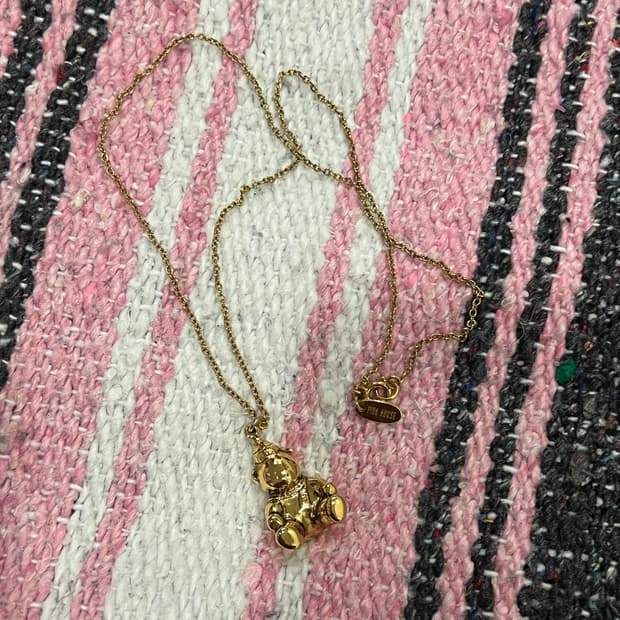 Pink house 곰돌이 목걸이