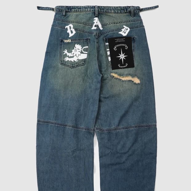 배드블러드 폴아웃 컨벡스 데님팬츠