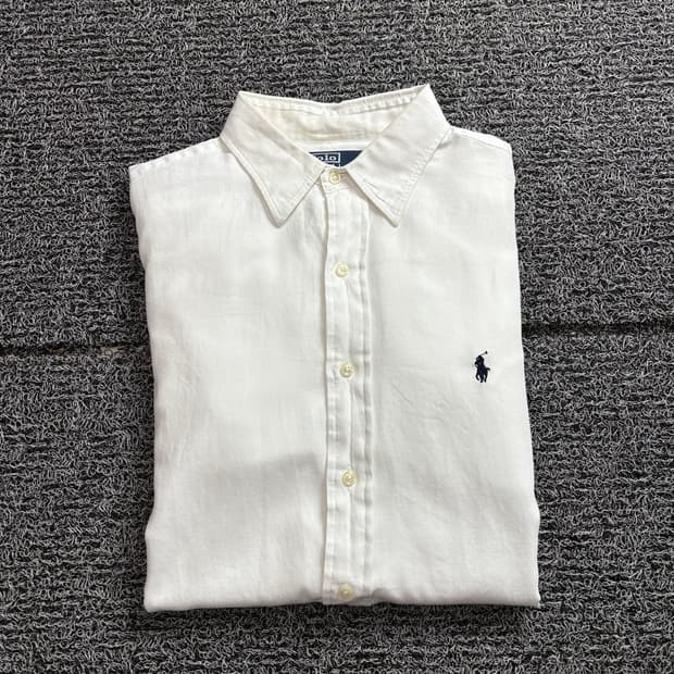 폴로 랄프로렌 포니로고 미니멀 화이트 셔츠 2588