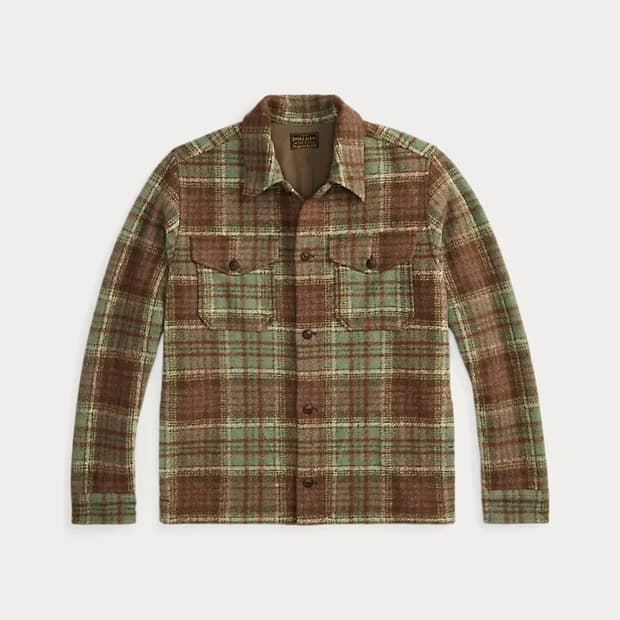 RRL 더블알엘 울 체크 셔츠자켓 L