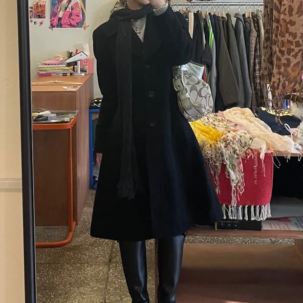 클래식 A라인 울 롱코트 [무배]