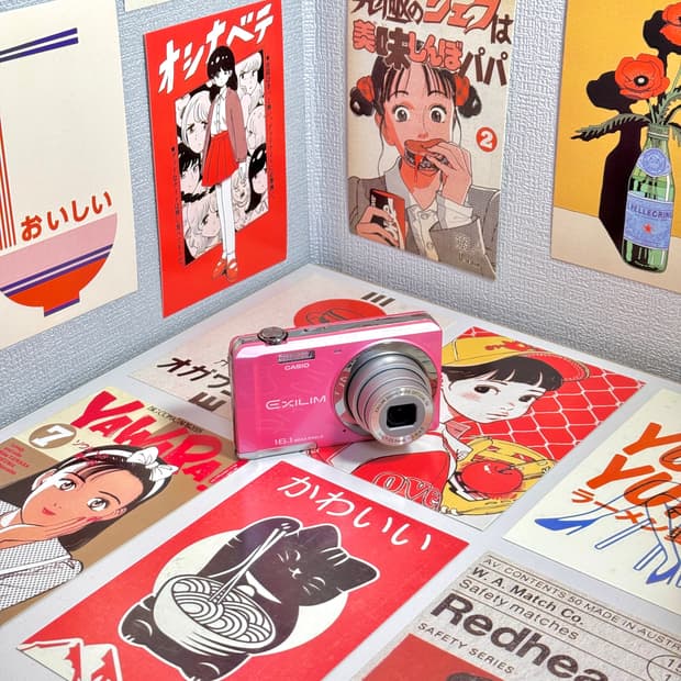 카시오 엑슬림 EX-ZS6 핑크 빈티지디카