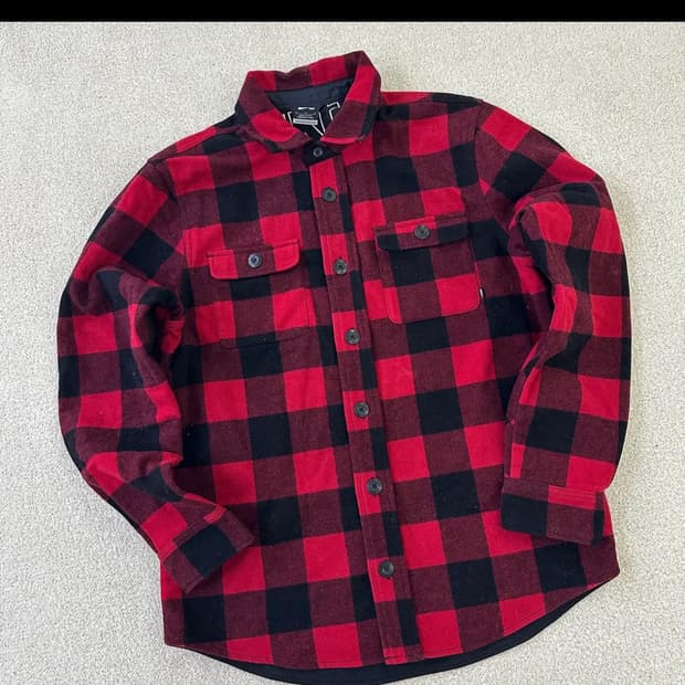 나이키 SB 레드 블랙 체크 셔츠