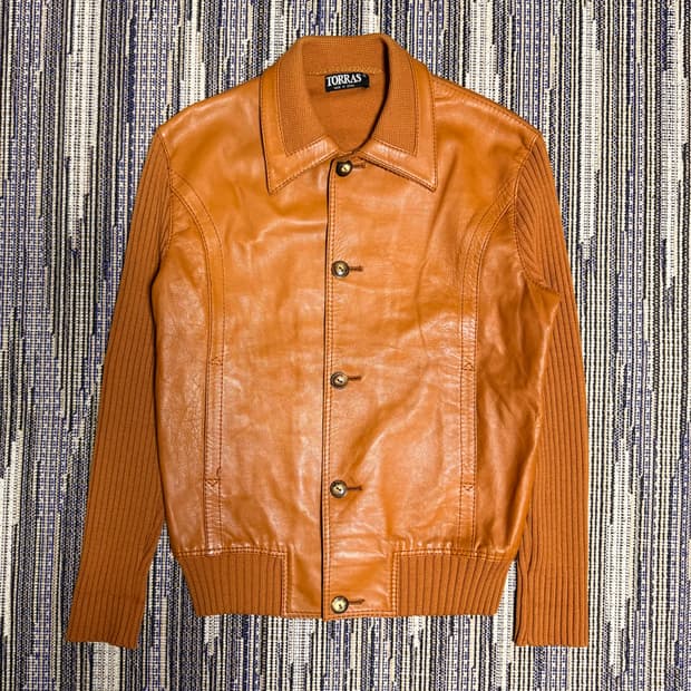 TORRAS 울 레더 콤비 자켓