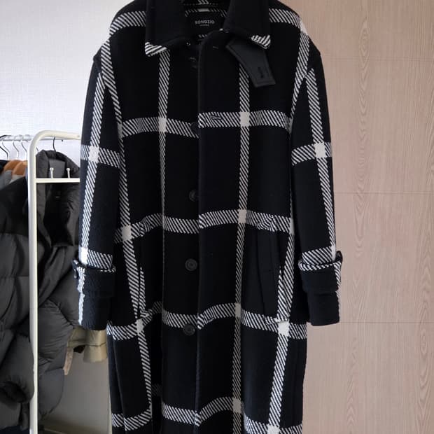 [정품] 송지오옴므 트위드 소재 남성 코트 46 (실측 105~107)