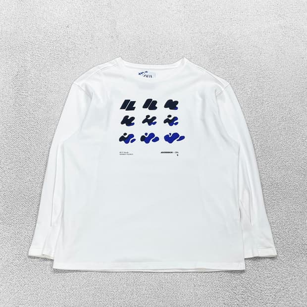 아더에러 x 자라 그래픽 롱슬리브 화이트