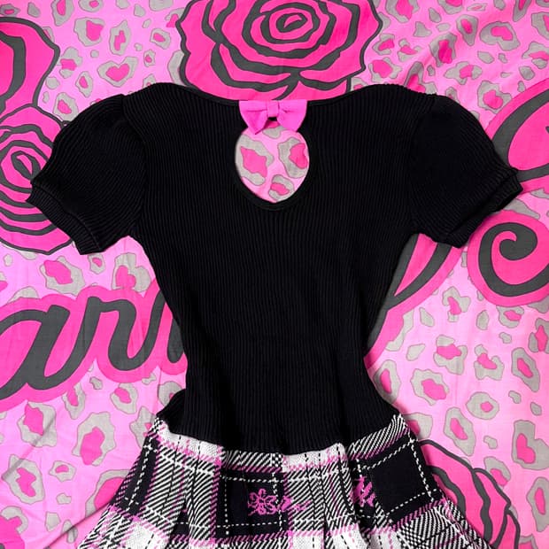 MA*RS마즈 아게하 하트체크 리본 원피스 히메갸루 핀터 대장