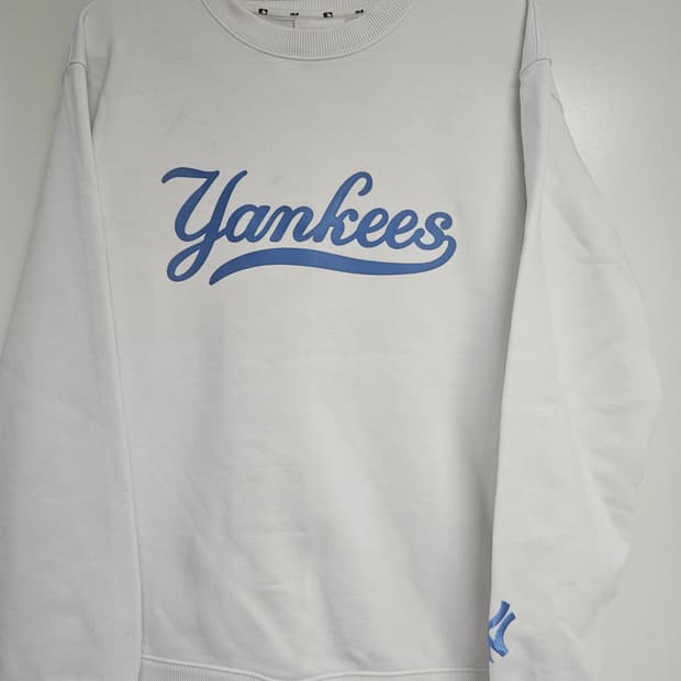 MLB 뉴욕 양키스 베이직 로고 맨투맨 (화이트/L-XL)