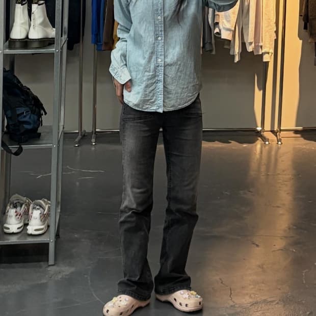 폴로랄프로렌 클래식핏 라이트워싱데님 셔츠 A2805