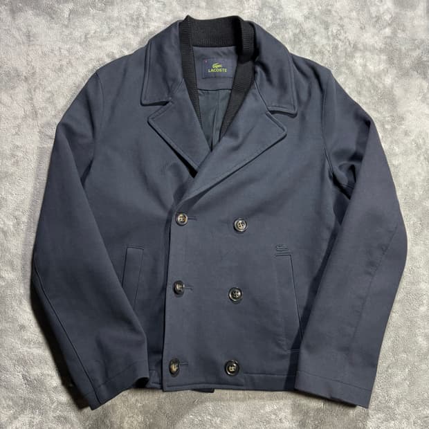 라코스테 6버클 니트 피코트 자켓