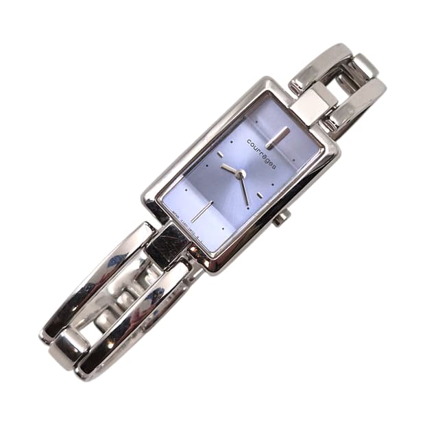 90s 꾸레쥬 스페이스 에이지 아쿠아 스퀘어 시계