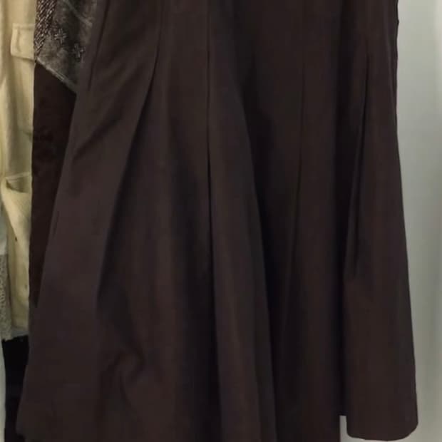브라운 롱스커트