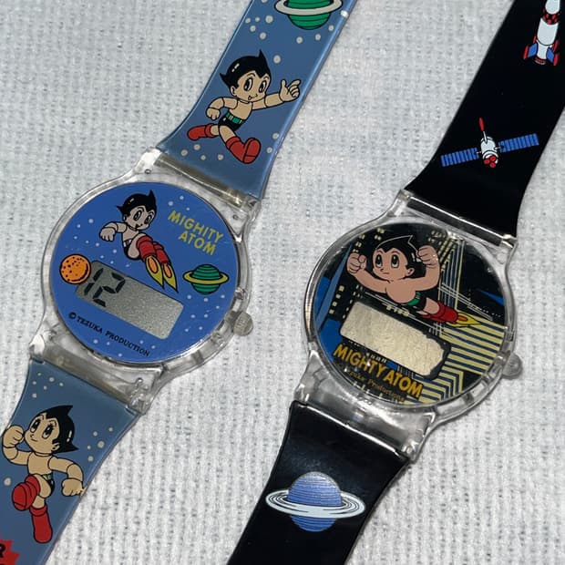 소품용) 레트로 빈티지 아톰 손목시계 2종 세트