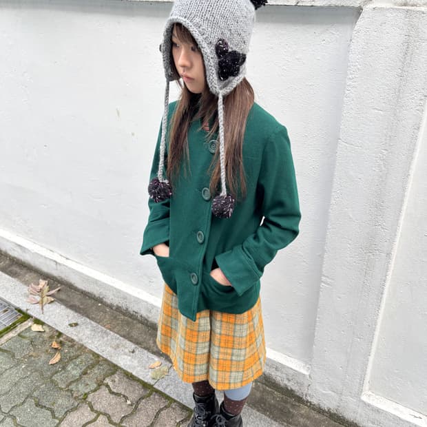 페이지 보이 울 코트 