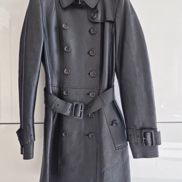버버리 양가죽 롱코트