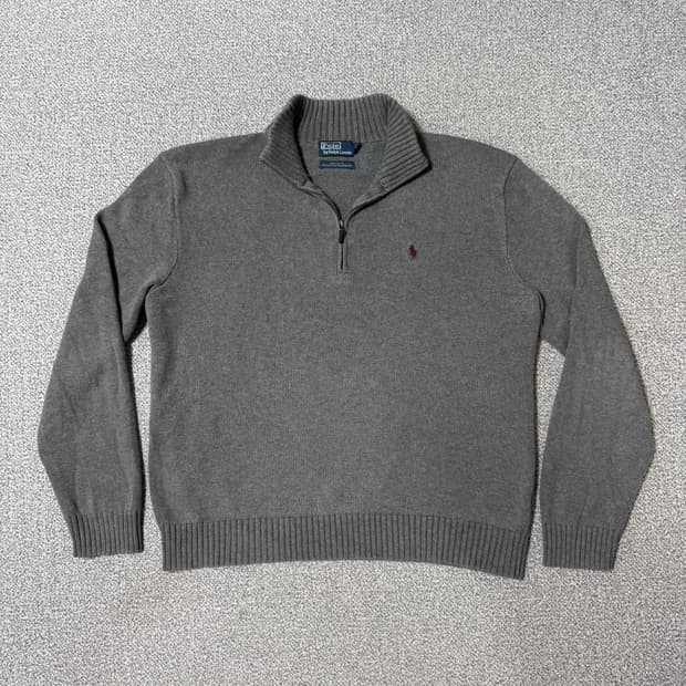 폴로 랄프로렌 반집업 니트 L