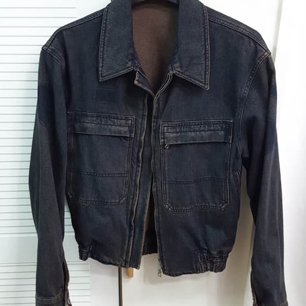 쿠어 틴트 데님 집업 자켓 M