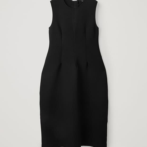 cos 블랙 스쿠버 드레스