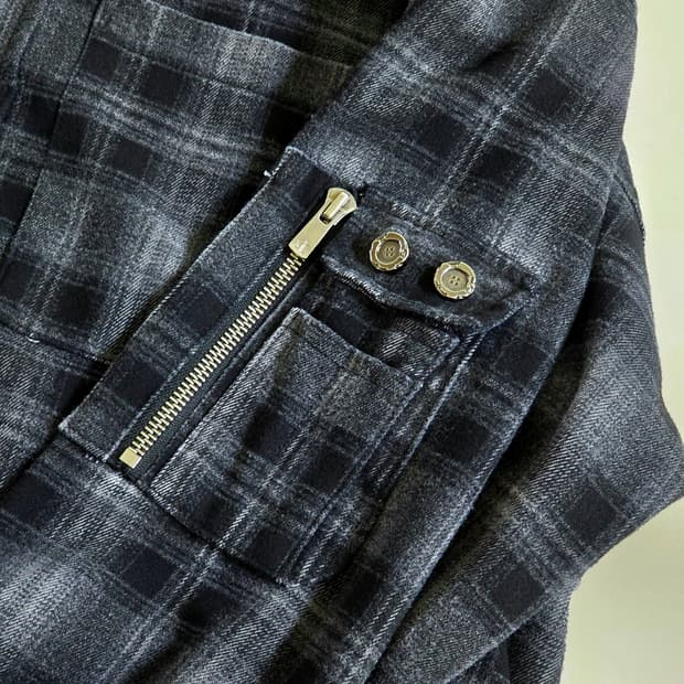 MA-1 check shirt
