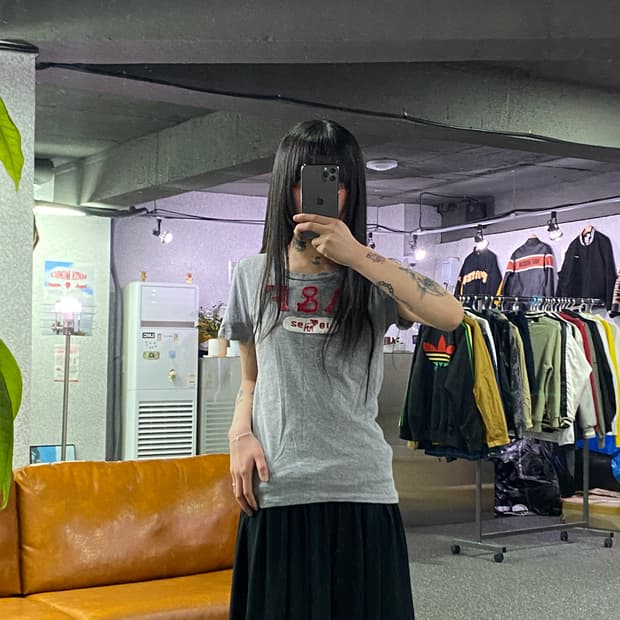 아베크롬비 y2k 패치로고 그레이 빈팔 B4665